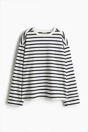 H&M Shirt aus Baumwolljersey - Weiß - Damen