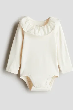 H&M Baumwollbody mit Kragen - Weiß - Kinder