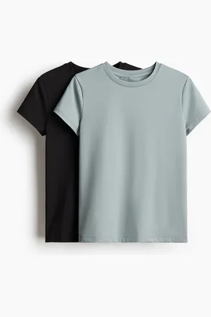 H&M 2er-Pack Sportshirts mit DryMove - Türkis - Kinder