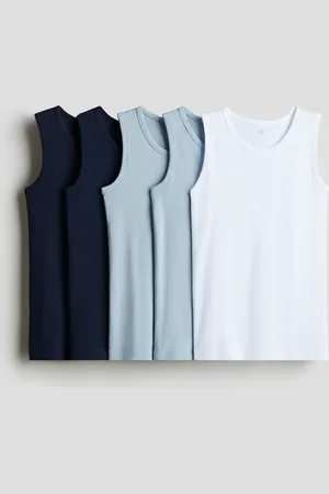 H&M 5er-Pack Baumwolltops - Blau - Kinder