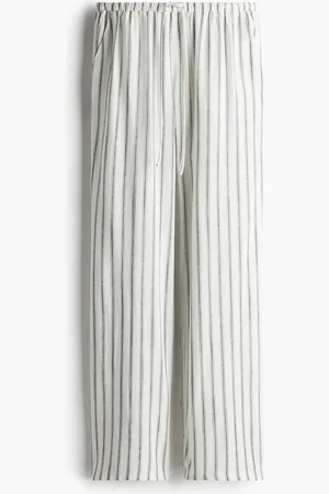 H&M Kordelzughose mit geradem Bein - Weiß - Damen