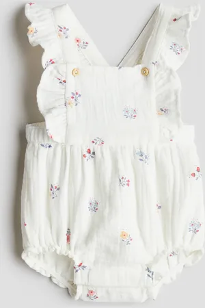 H&M Latzshorts aus Baumwolle - Weiß - Kinder