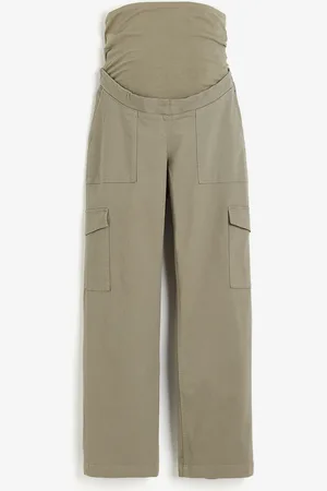 H&M MAMA Cargohose aus Twill - Grün - Damen