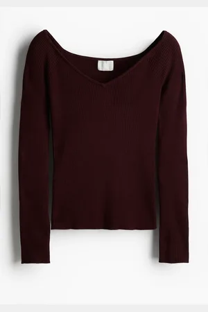 H&M Off-Shoulder-Shirt - Rot - Damen