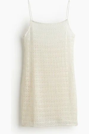 H&M Strandkleid im Häkellook - Weiß - Damen