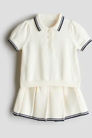 H&M 2-teiliges Set aus Baumwollstrick - Weiß - Kinder