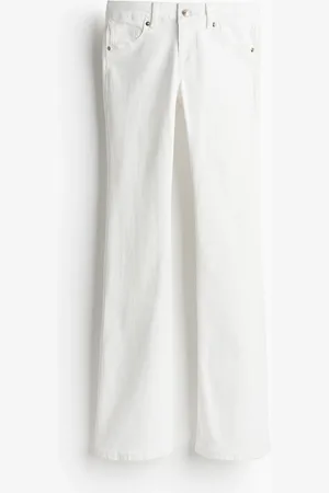 H&M Flared Low Jeans - Weiß - Damen