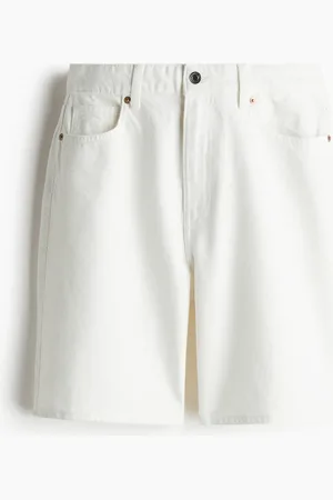 H&M Bermudashorts aus Denim - Weiß - Damen