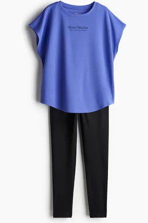 H&M 2-teiliges Sportset mit DryMove - Blau - Kinder