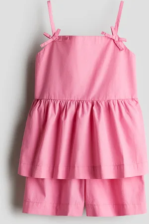 H&M 2-teiliges Set aus Baumwollpopeline - Rosa - Kinder