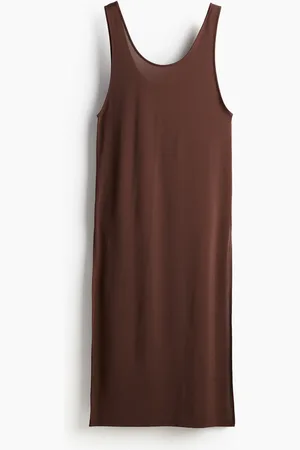 H&M Strandkleid mit U-Ausschnitt - Braun - Damen