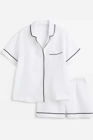 H&M Pyjama aus Leinenmix - Weiß - Damen