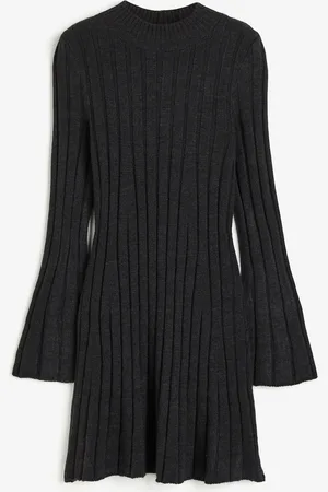 H&M Geripptes Strickkleid - - Damen