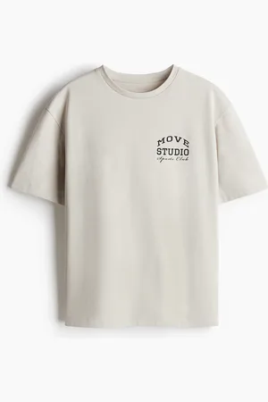 H&M Oversized Sport-T-Shirt mit Print - Braun - Kinder