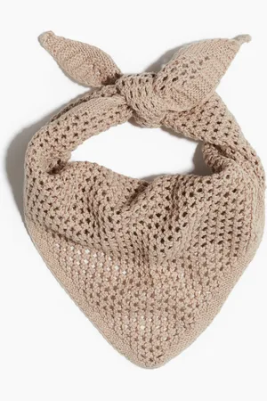 H&M Tuch in Pointellestrick - Braun - Herren