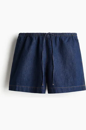 H&M Denimshorts mit Kordelzug - Blau - Damen