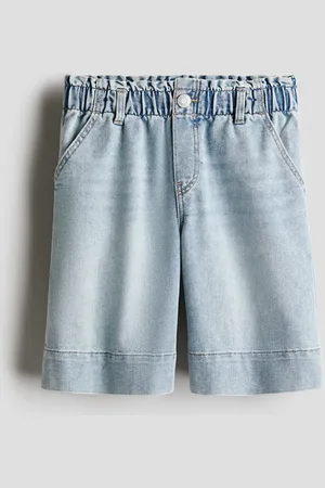 H&M Jeansshorts mit Paperbag-Bund - Blau - Kinder