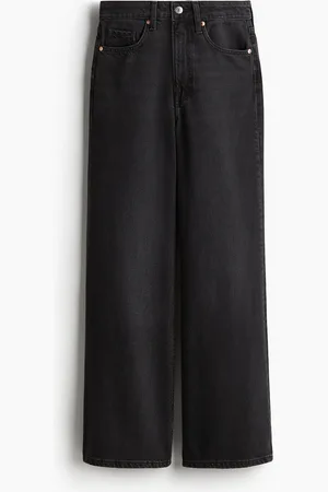 H&M Feather Soft Super Wide Ultra High Jeans - - Damen