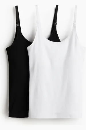 H&M MAMA 2er-Pack Stilltops - Weiß - Damen