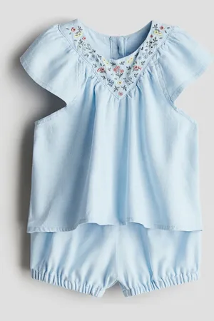 H&M 2-teiliges Set aus Leinenmix - Blau - Kinder