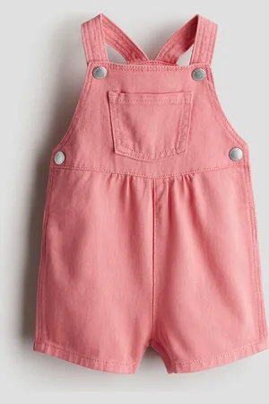 H&M Latzshorts aus Denim - Rosa - Kinder