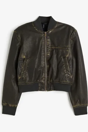 H&M Pilotenjacke mit Coating - Grün - Damen