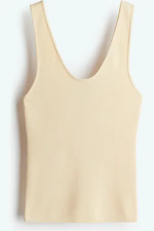 H&M Gestricktes Tanktop - Gelb - Damen