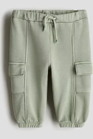 H&M Cargo-Joggpants im Washed-Look - Grün - Kinder