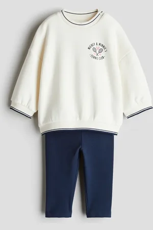 H&M Zweiteiler mit Sweatshirt und Leggings - Weiß - Kinder