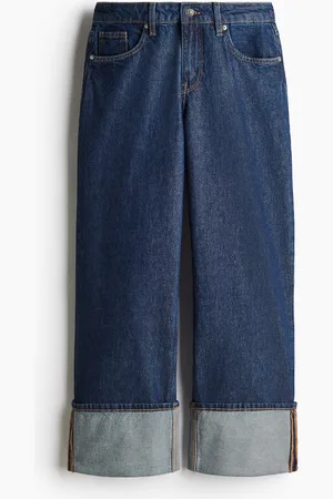 H&M Baggy Wide Low Jeans - Blau - Damen