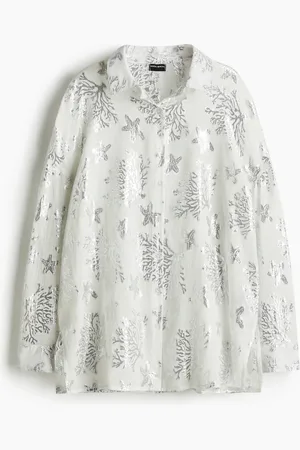 H&M Starfishmetallic Jacquard Shirt - - Damen