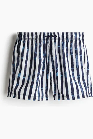 H&M Gemusterte Badeshorts - Blau - Herren