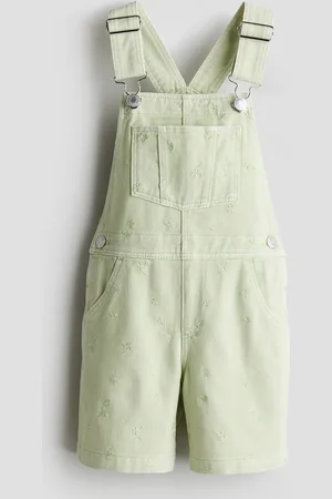 H&M Latzshorts aus Denim - Grün - Kinder