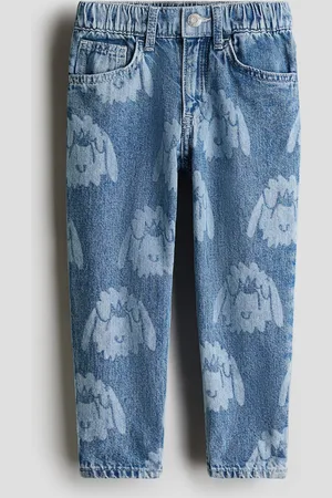 H&M Loose Fit Tapered Leg Jeans - Blau - Kinder