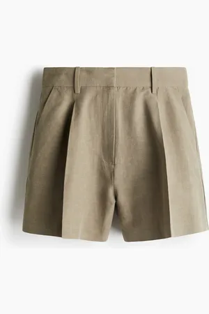 H&M Shorts aus Leinenmix - Grün - Damen