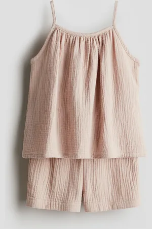 H&M Zweiteiler aus Baumwollmusselin - Rosa - Kinder