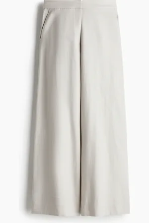H&M Weite Hose aus Leinenmix - Braun - Damen
