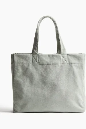 H&M Strandtasche aus Baumwollfrottee - Grün - Damen