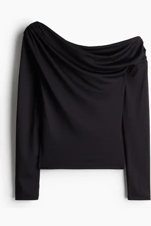 H&M Drapiertes Off-Shoulder-Shirt - - Damen