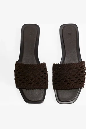H&M Sandalen mit Flechtriemen - Braun - Damen