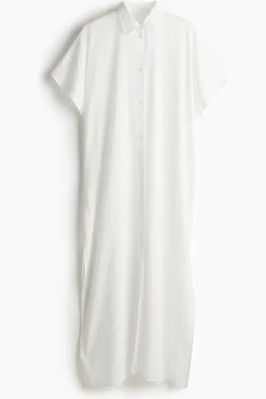 H&M Langer Strandkaftan - Weiß - Damen