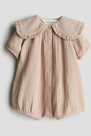 H&M Strampler aus Baumwollmusselin - Rosa - Kinder