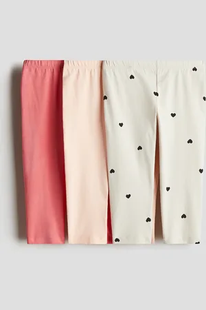 H&M 3er-Pack Baumwollleggings - Rosa - Kinder
