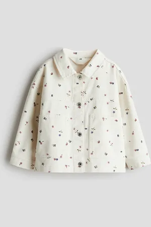 H&M Oversized Jacke aus Baumwolltwill - Weiß - Kinder