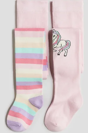 H&M 2-Pack Feinstrick-Strumpfhosen - Rosa - Kinder