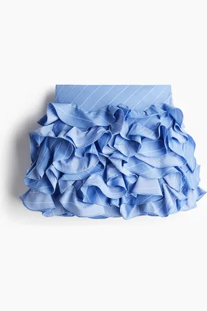 H&M Minirock mit Volants - Blau - Damen