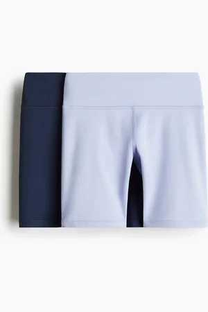 H&M 2er-Pack Sport-Radlershorts mit DryMove - Blau - Kinder