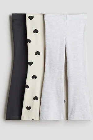 H&M 3er-Pack Ausgestellte Baumwoll-Leggings - - Kinder