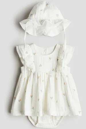 H&M 2-teiliges Musselin-Set mit Musterprint - Weiß - Kinder