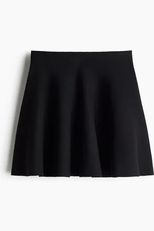 H&M Ausgestellter Rock in Rippstrick - - Damen